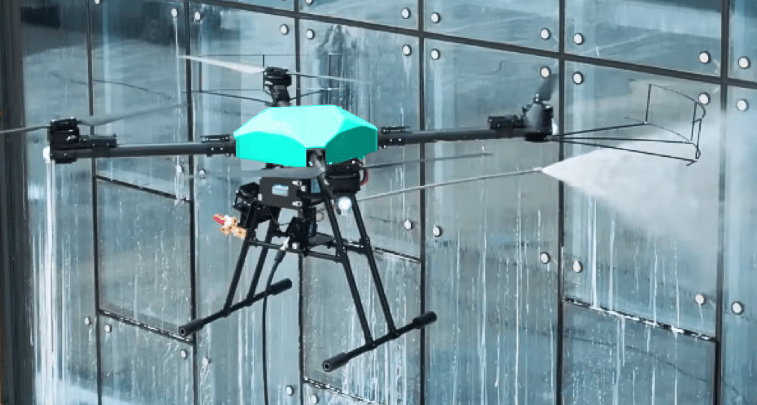 window cleaning with drones